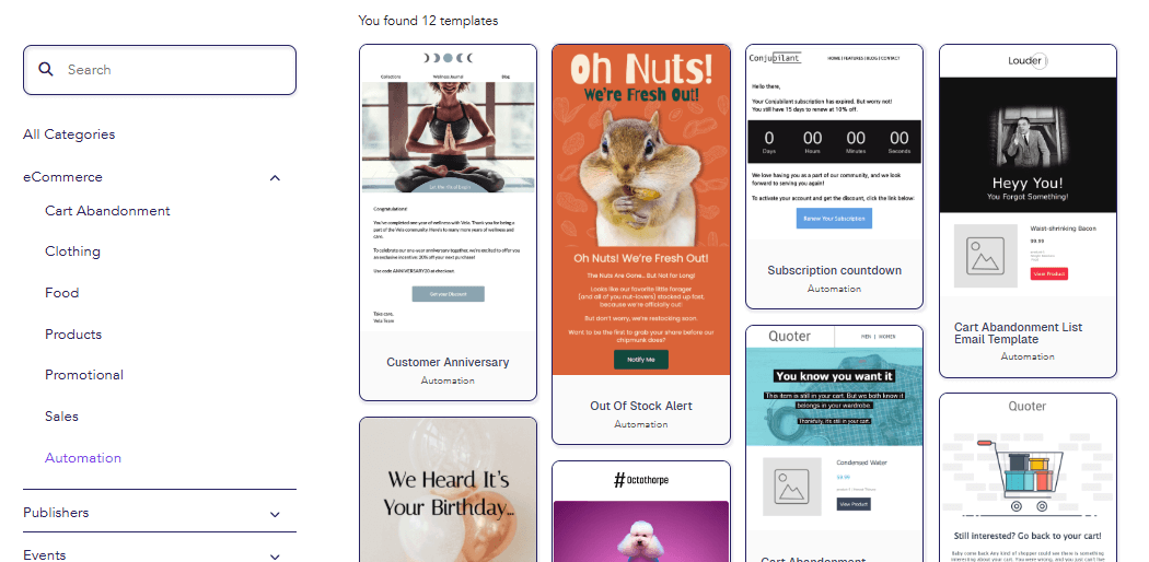 Moosend Automation Templates
