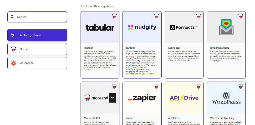 Moosend Integrations