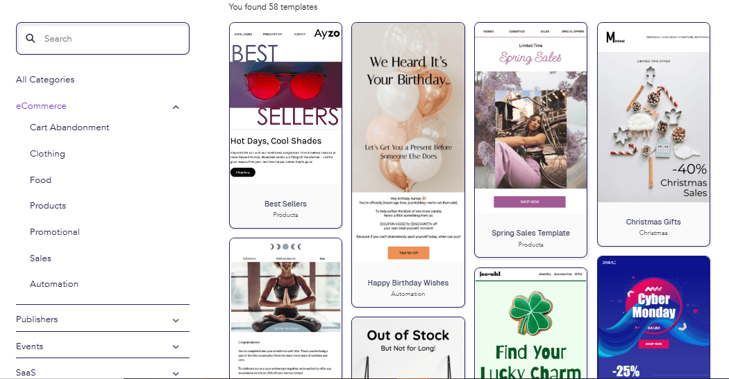 Moosend E-commerce Templates