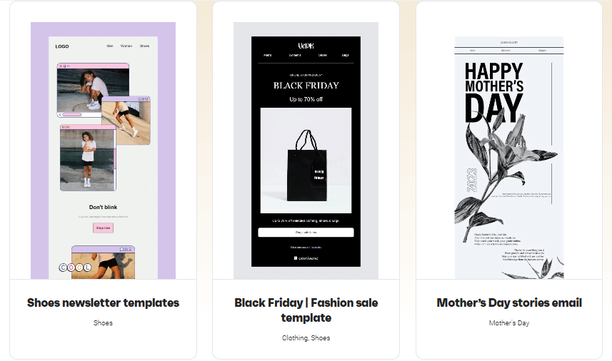 Omnisend e-commerce email newsletter templates