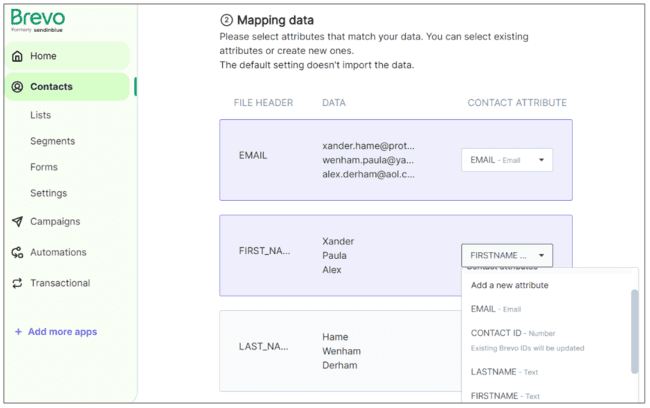 data-mapping-after-importing-contacts-in-Brevo